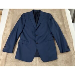 Z Zegna Turati Drop 8 Wool Suit Blazer Jacket mens size 8 52 L navy Blue